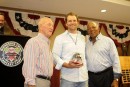 Hard throwing right-hander, Lance Anderson is recognized as the 2012 Under 50 Cy Young Award winner.  Here, Lance receives his award from Lee Stange and Tony Oliva.